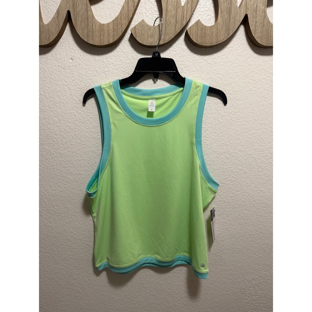 Club‎ Social Green tank top Size M
